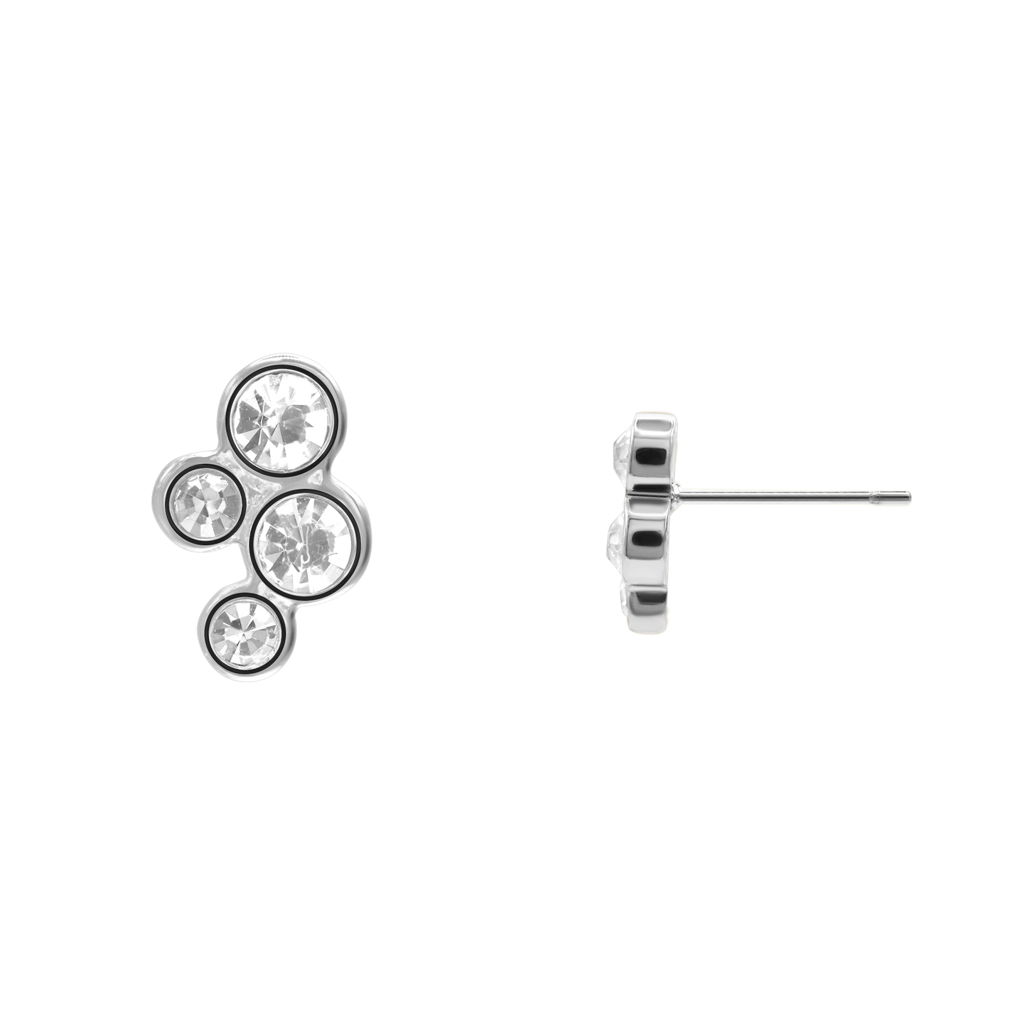 Ohrringe Damen Edelstahl Ophelia Silber gestylt zum Outfit