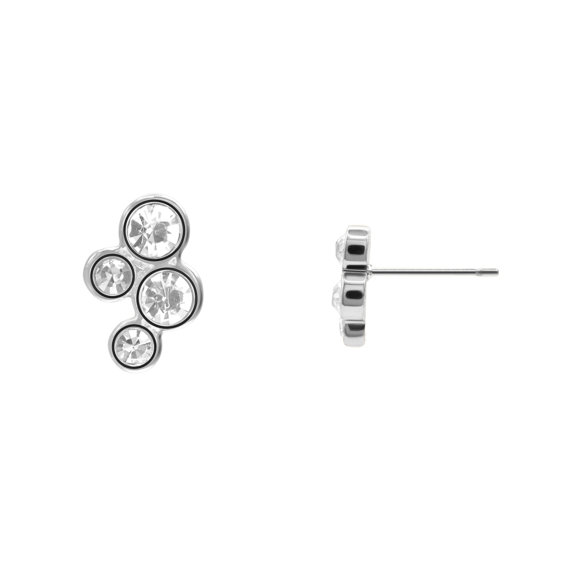 Ohrringe Damen Edelstahl Ophelia Silber gestylt zum Outfit