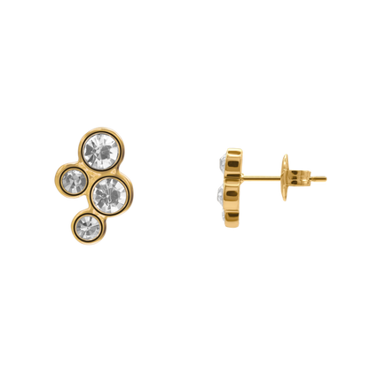 Ohrringe Damen Edelstahl Ophelia in Gold mit Zirkonia von Heideman