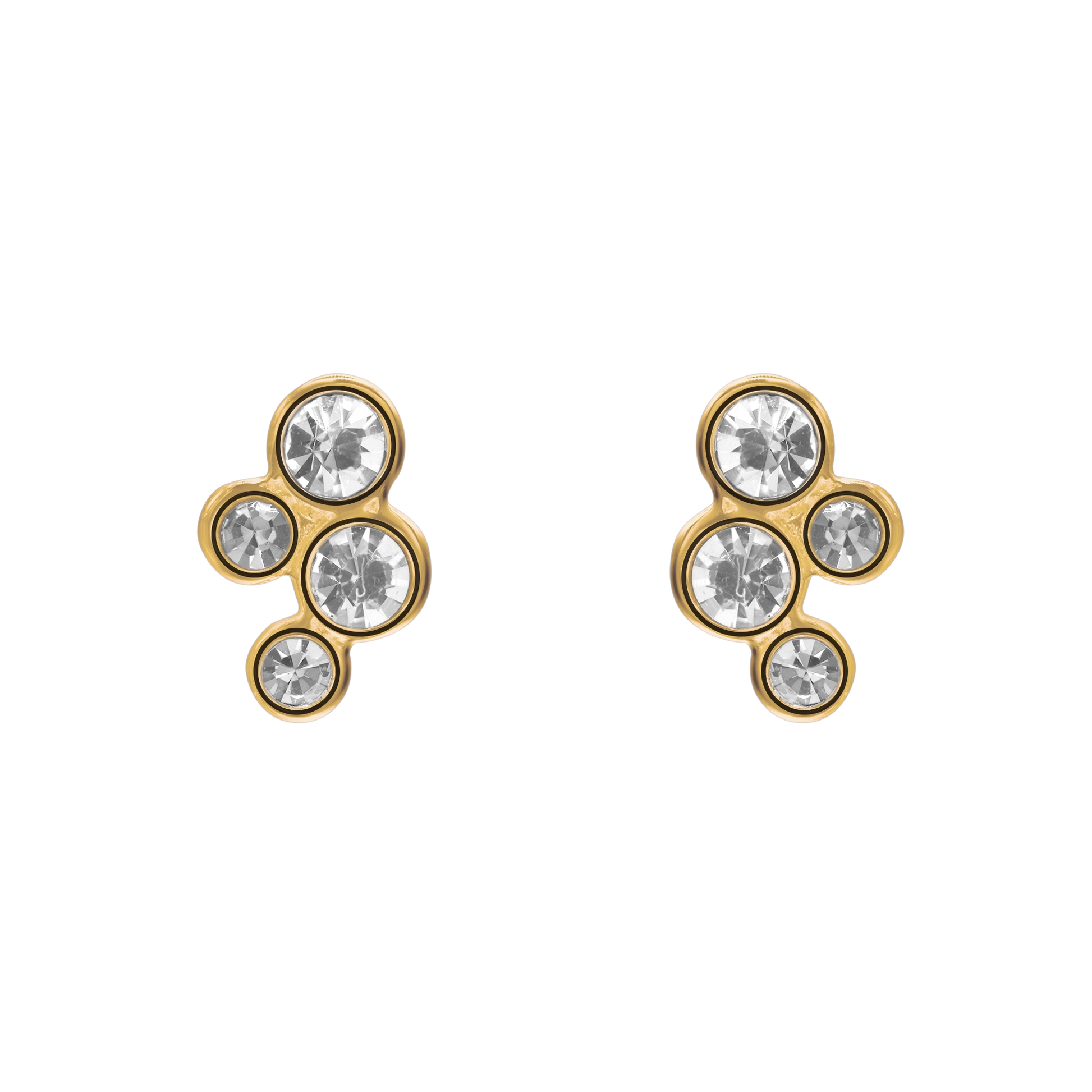 Ohrringe Damen Edelstahl Ophelia Gold - Steckverschluss im Detail