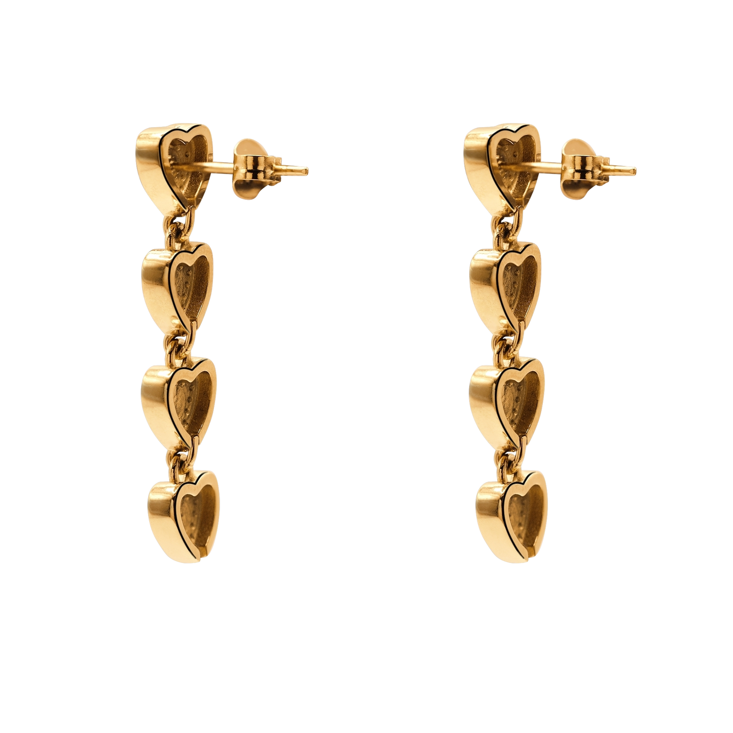 Ohrringe Damen Edelstahl Valencia in Gold - in der Geschenkbox