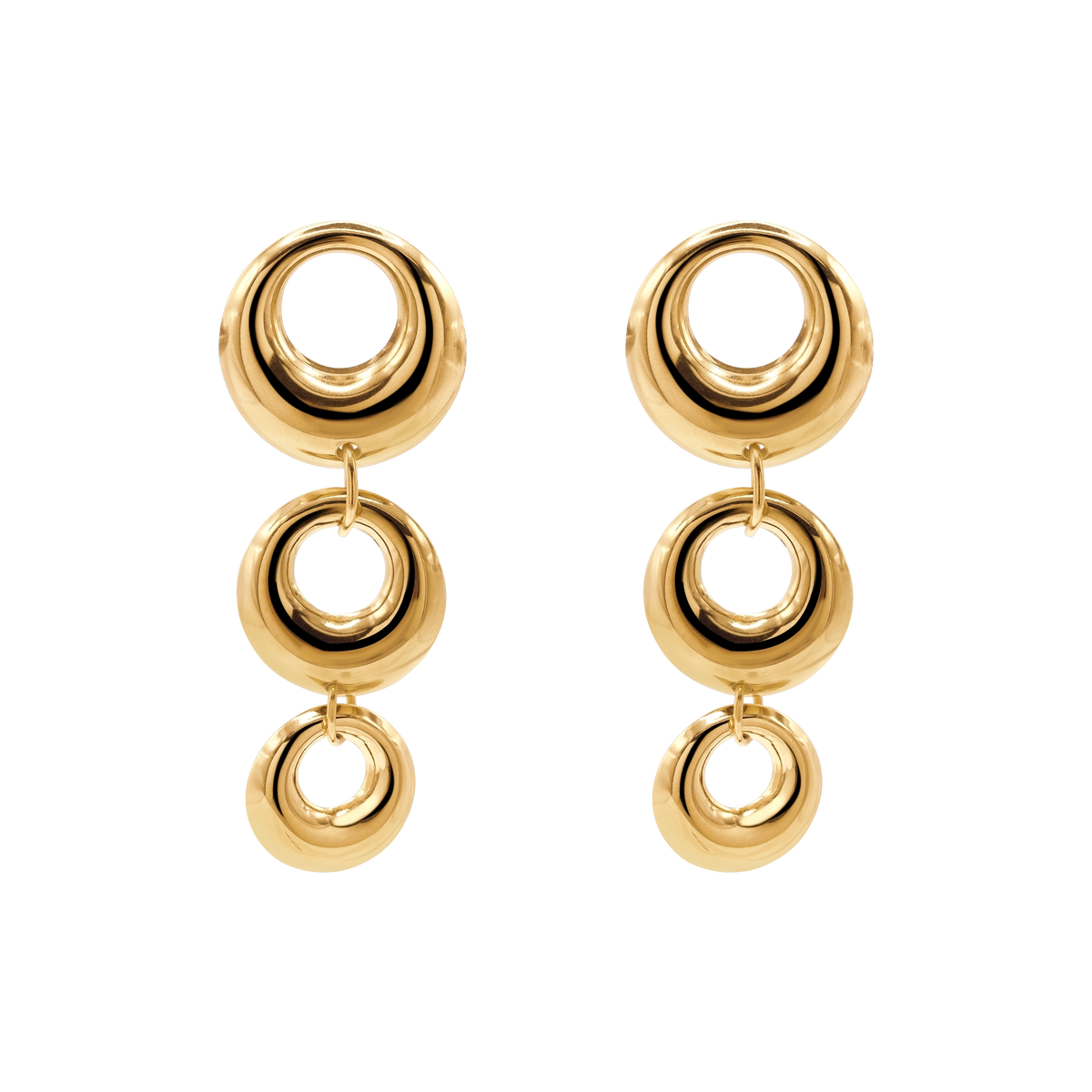 Ohrringe Damen Edelstahl Lilou Gold - Steckverschluss im Detail