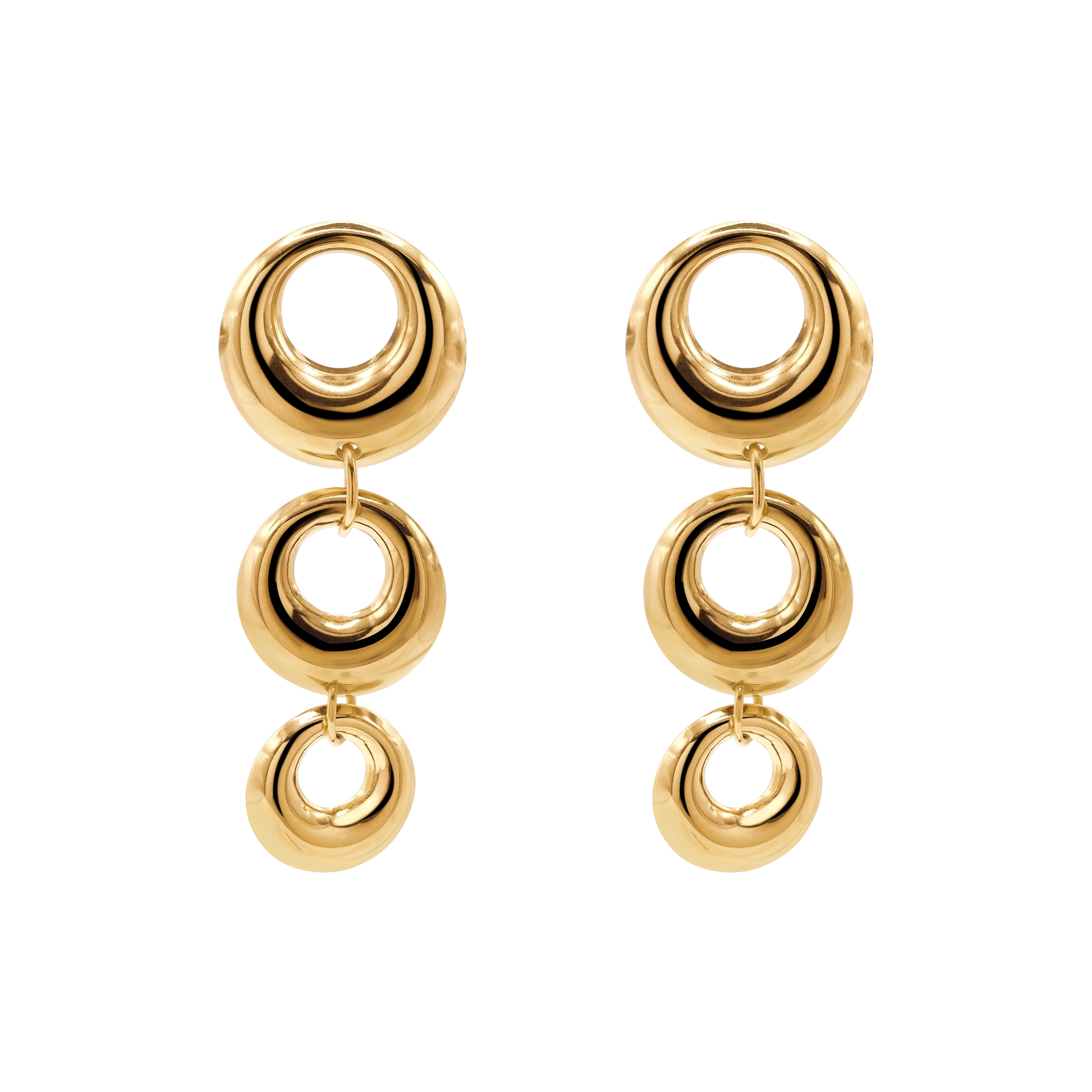 Ohrringe Damen Edelstahl Lilou Gold - Steckverschluss im Detail