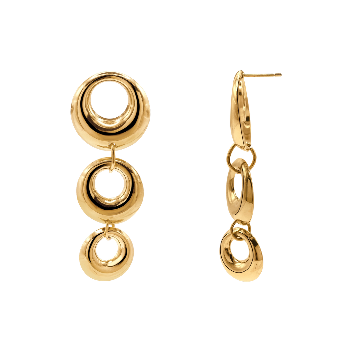 Damen Ohrringe Lilou in Gold gestylt zum Outfit - Heideman