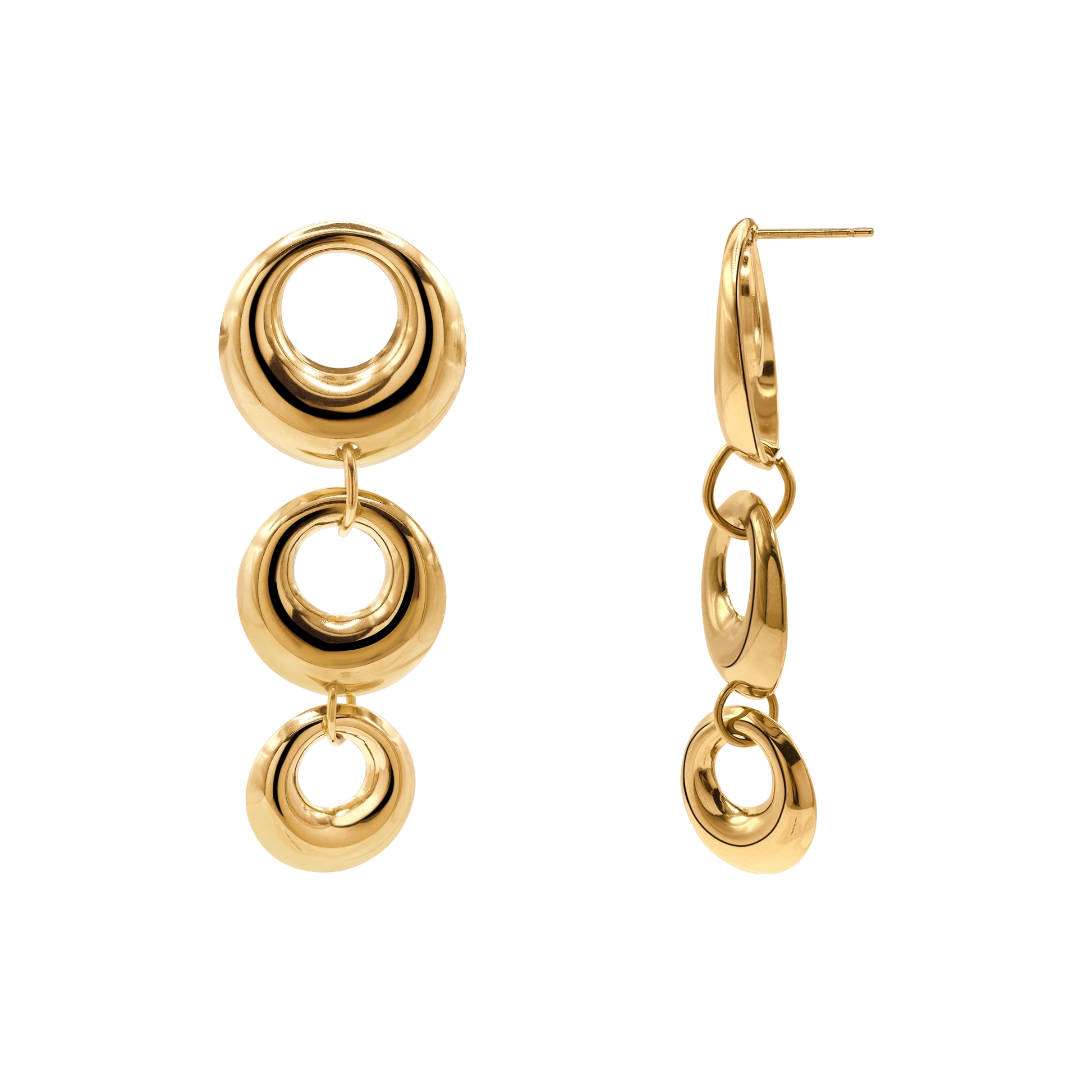 Damen Ohrringe Lilou in Gold gestylt zum Outfit - Heideman