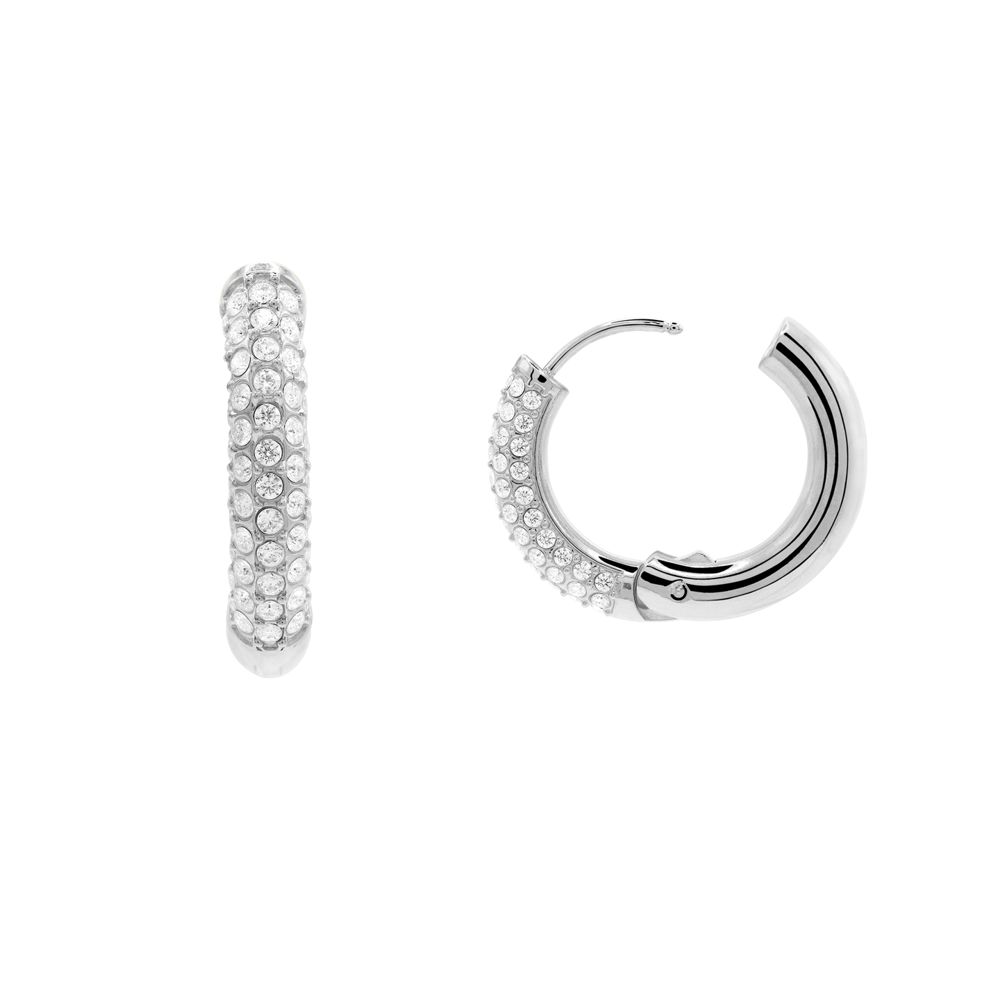 Damen Ohrringe Dahlia in Silber gestylt zum Outfit