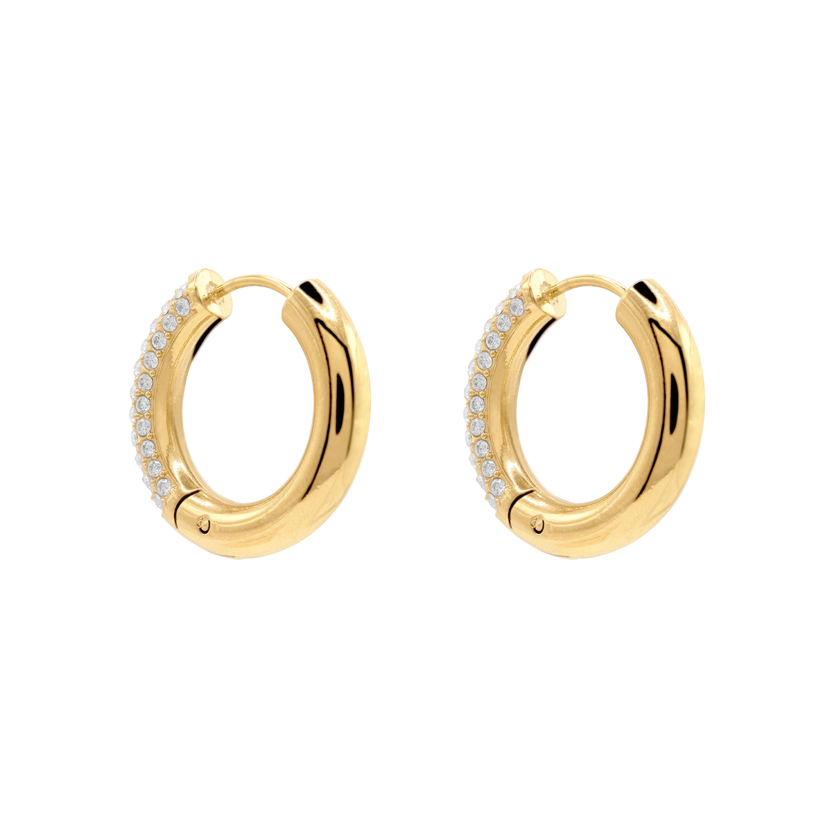 Ohrringe Damen Edelstahl Dahlia in Gold mit gratis Geschenkbox
