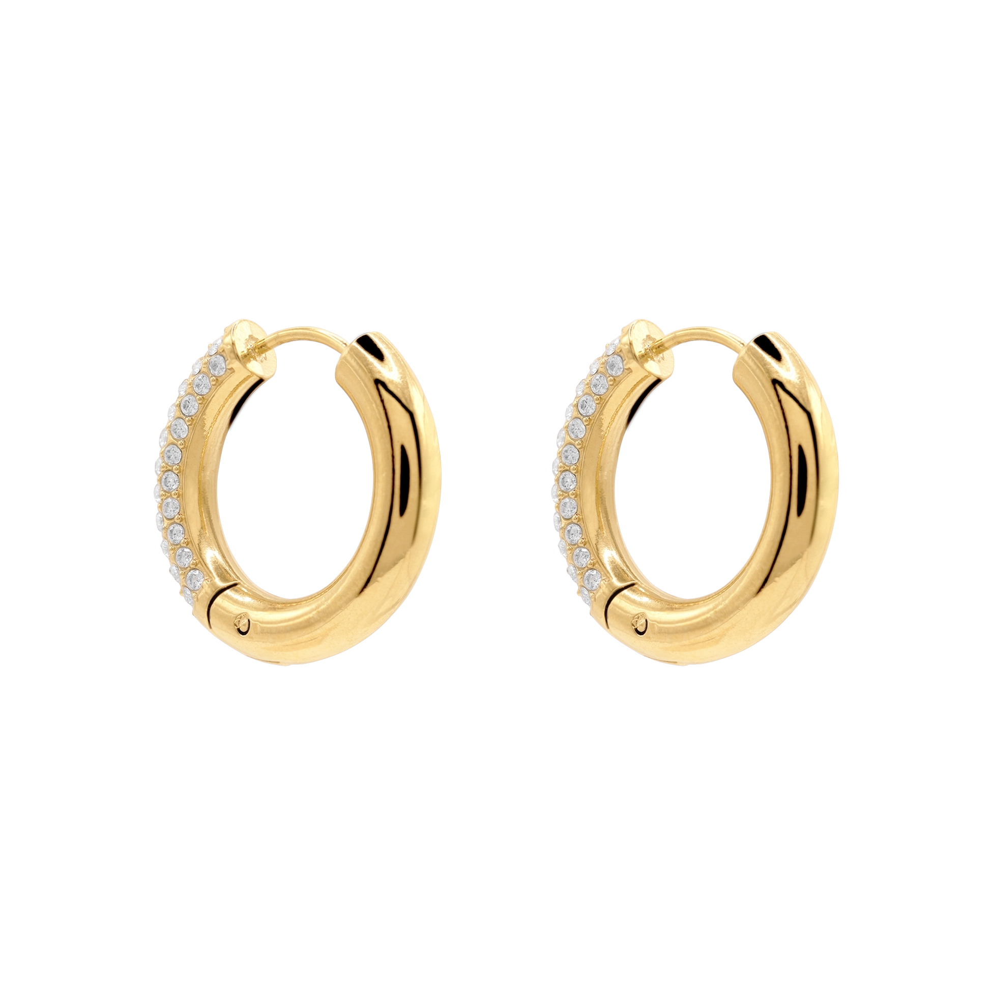 Ohrringe Damen Edelstahl Dahlia in Gold mit gratis Geschenkbox