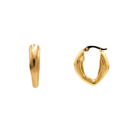 Ohrringe Damen Edelstahl Ismera in Gold als Creolen - Produktbild