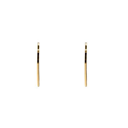 Ohrringe Damen Edelstahl Zephyra in Gold, Klappverschluss im Detail