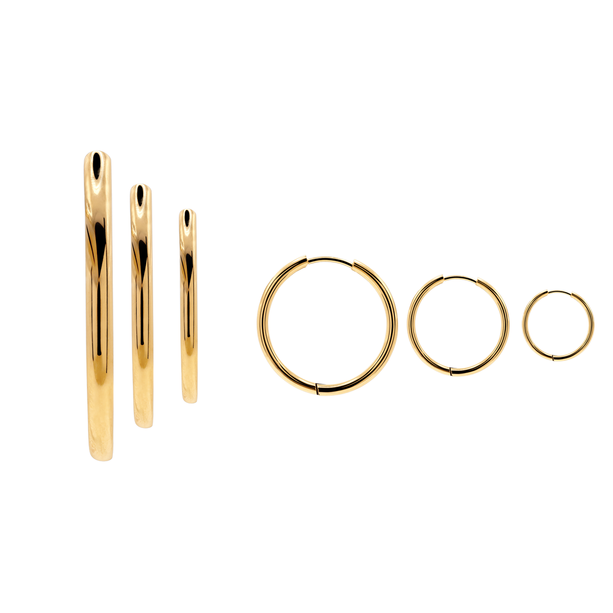 Ohrringe Damen Gold Vivienne Creolen aus Edelstahl - Produktbild