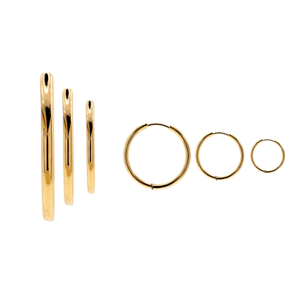 Ohrringe Damen Gold Vivienne Creolen aus Edelstahl - Produktbild