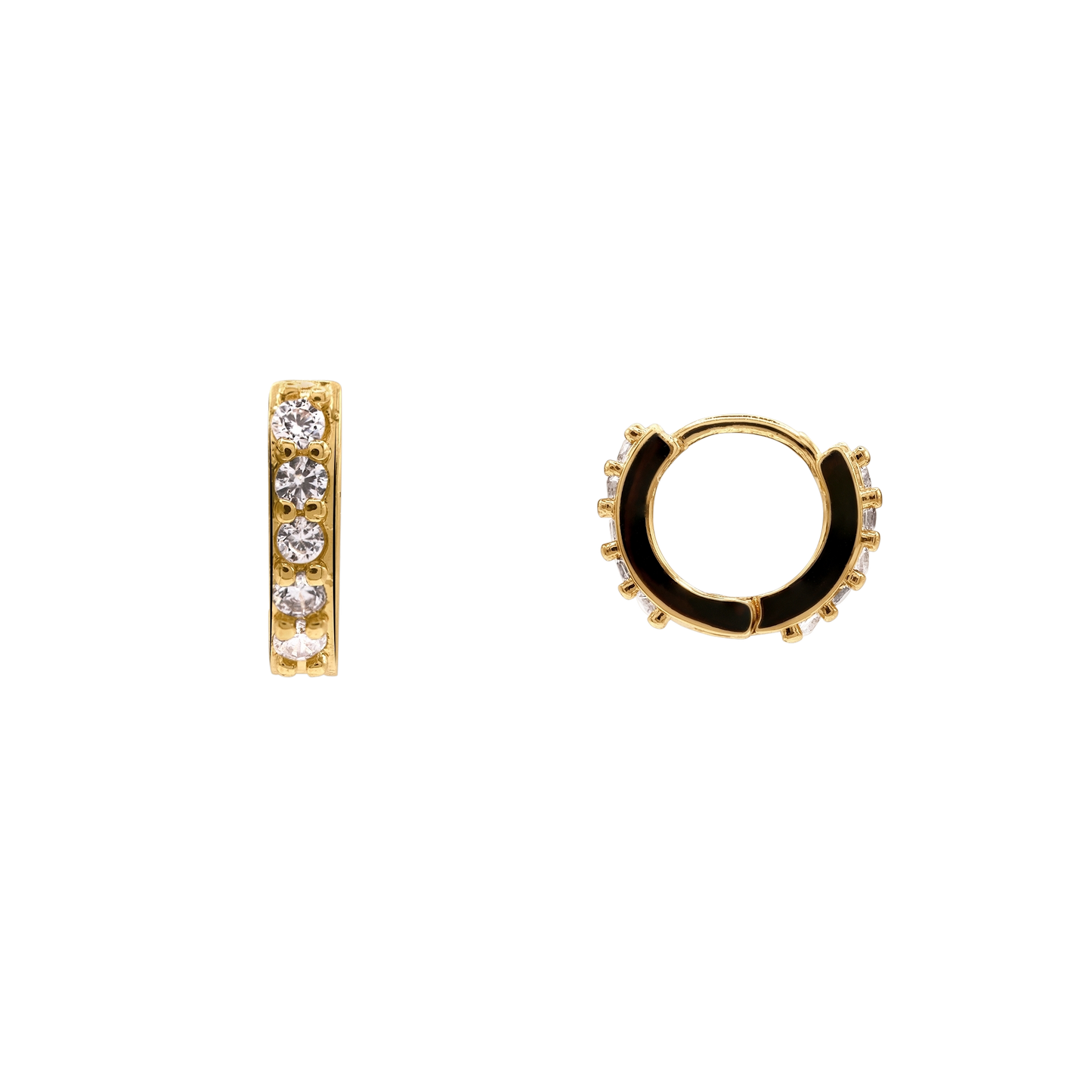 Ohrringe Damen Edelstahl Celestine Creolen-Set in Gold - Heideman