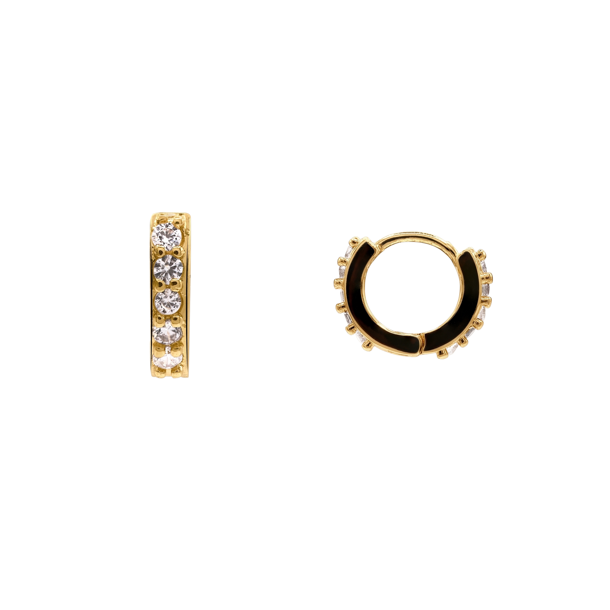 Ohrringe Damen Edelstahl Celestine Creolen-Set in Gold - Heideman
