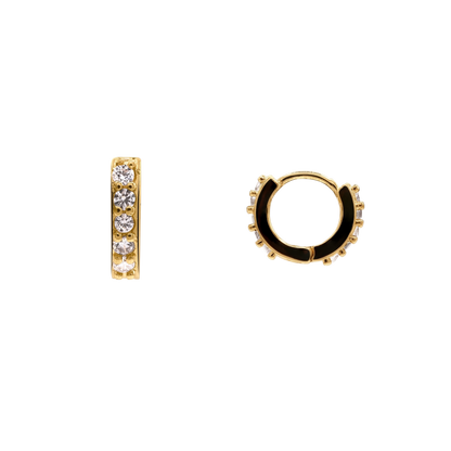 Ohrringe Damen Edelstahl Celestine Creolen-Set in Gold - Heideman
