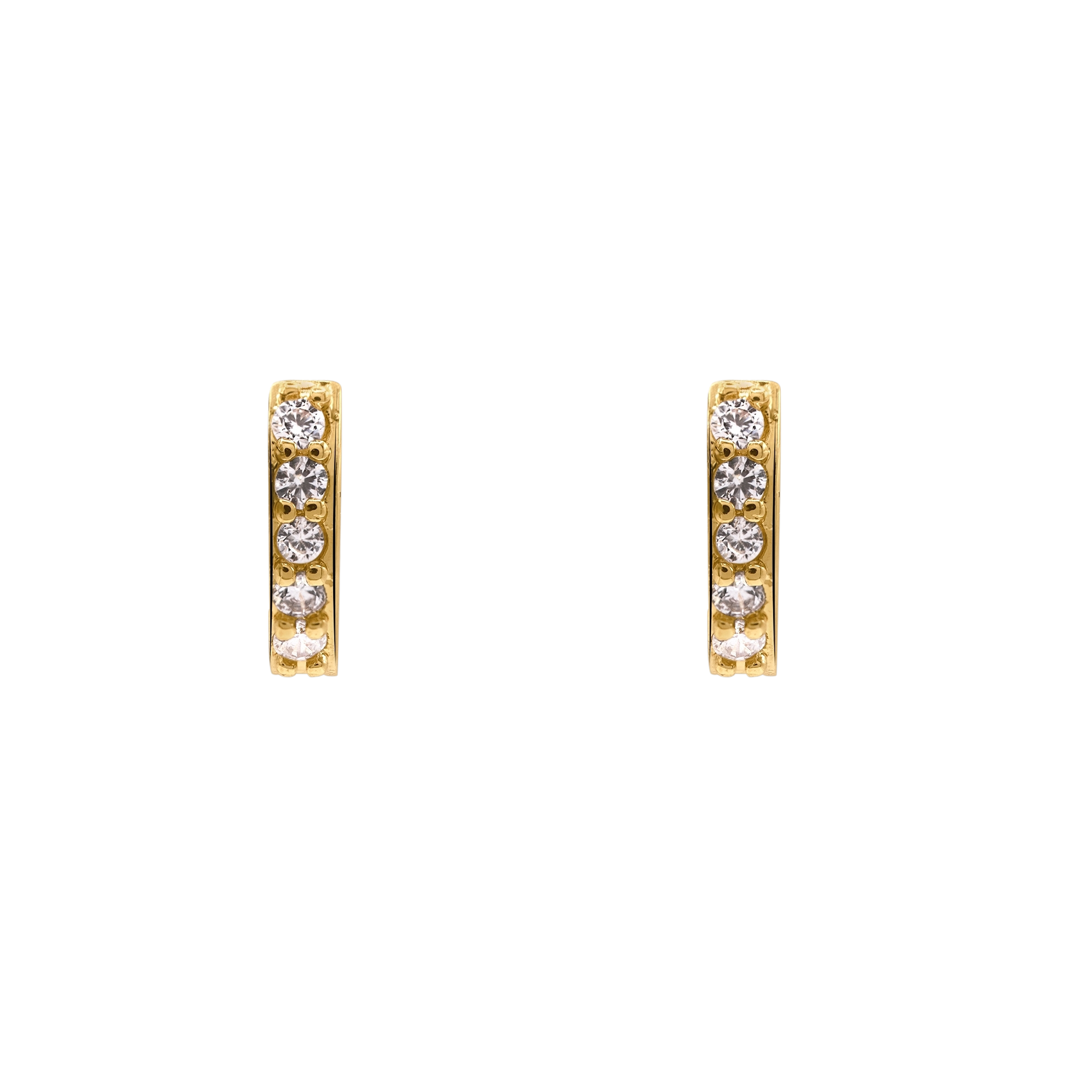 Ohrringe Damen Edelstahl Celestine Gold Klappverschluss im Detail