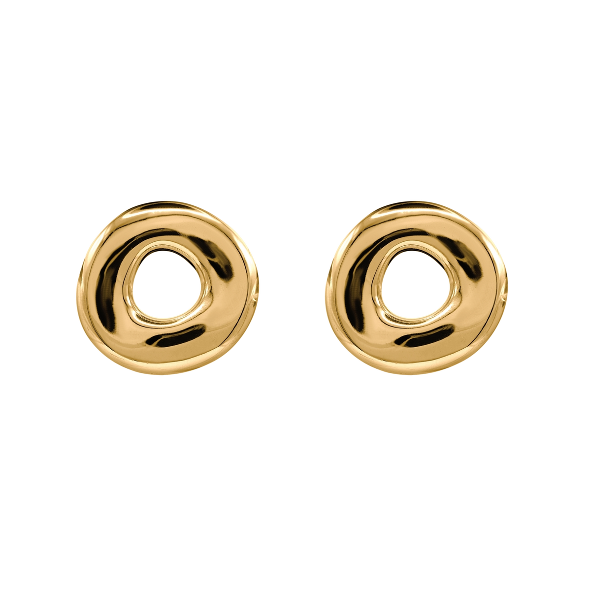 Ohrringe Damen Edelstahl Isadora Gold - Steckverschluss im Detail
