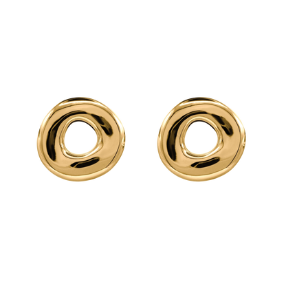 Ohrringe Damen Edelstahl Isadora Gold - Steckverschluss im Detail