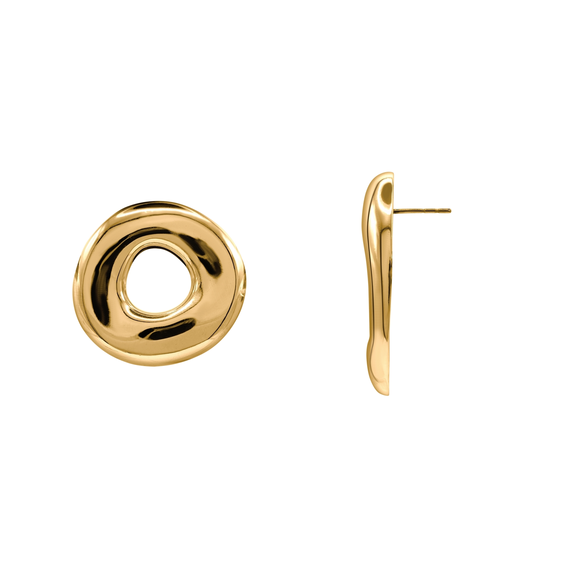 Ohrringe Damen Edelstahl Isadora Gold gestylt zum Outfit