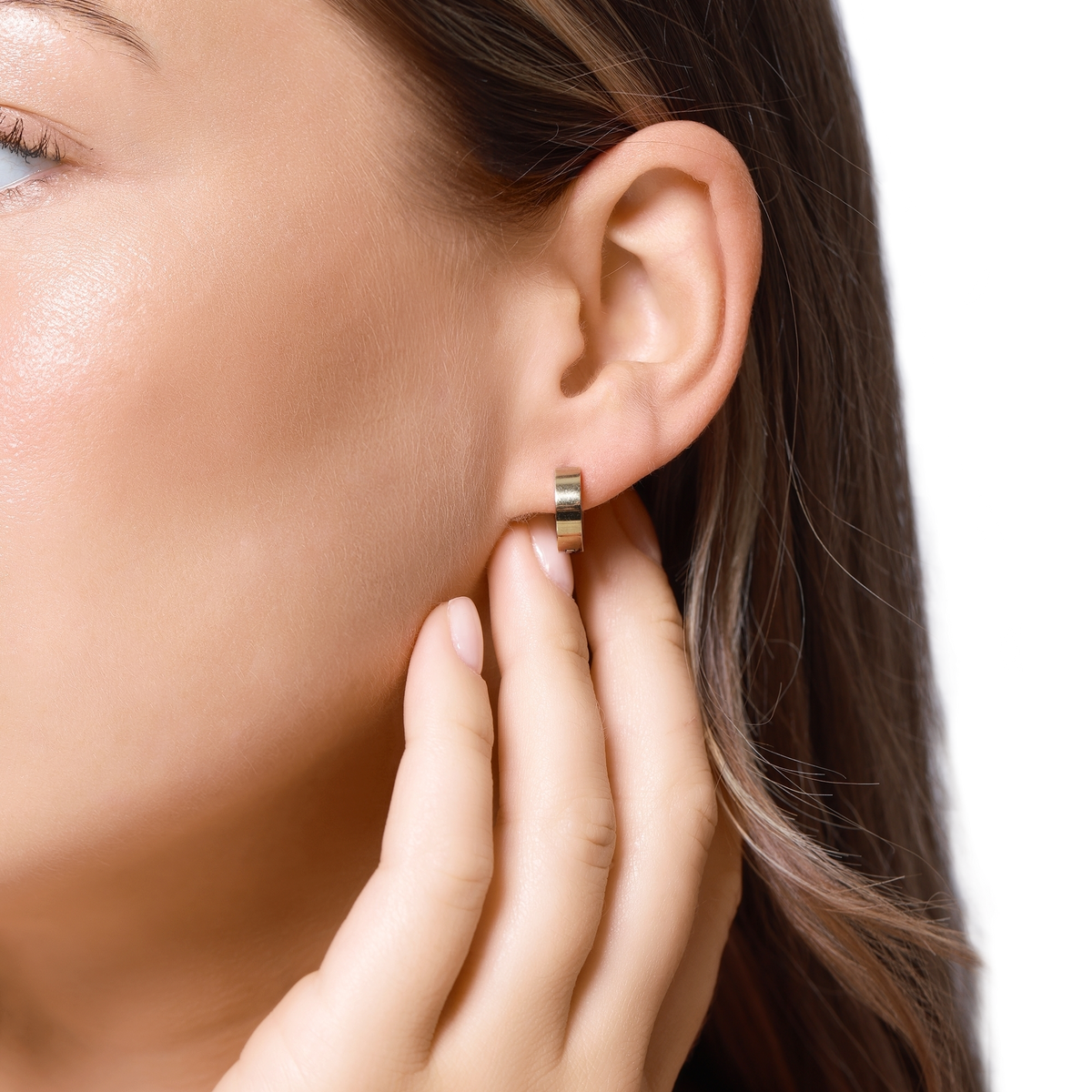 Ohrringe Damen Edelstahl Elisabetta in Gold – Detailansicht