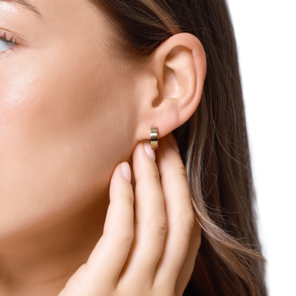 Ohrringe Damen Edelstahl Elisabetta in Gold – Detailansicht