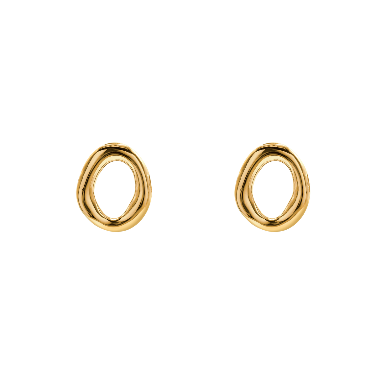 Ohrringe Damen Edelstahl Eleonora in Gold - Steckverschluss im Detail