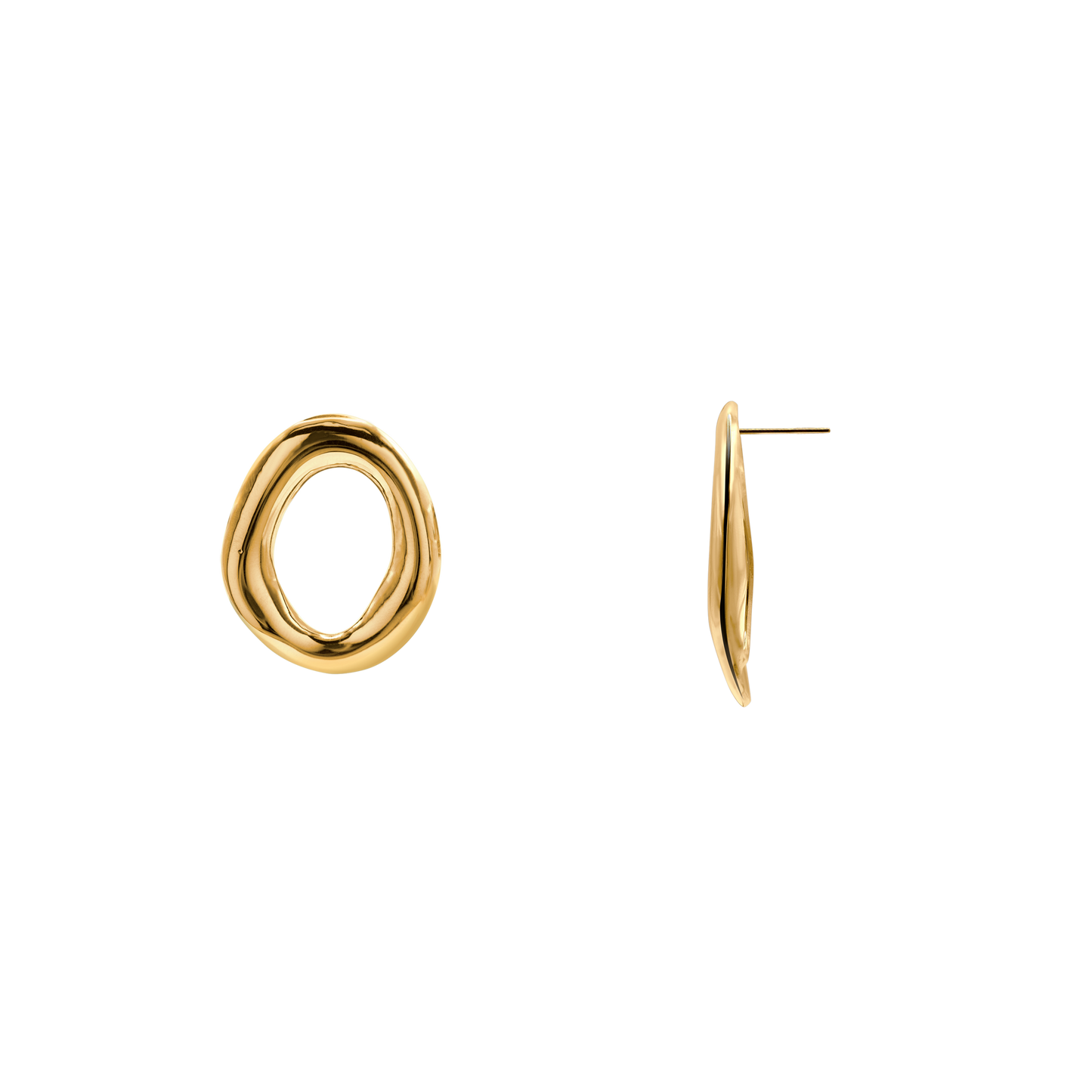 Ohrringe Damen Edelstahl Eleonora in Gold - gestylt im Look