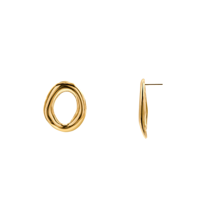 Ohrringe Damen Edelstahl Eleonora in Gold - gestylt im Look