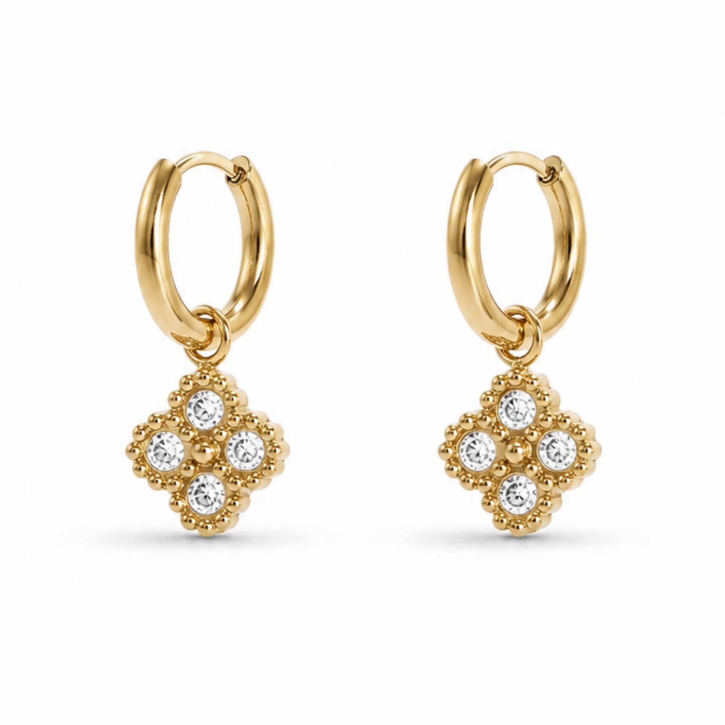 Ohrringe Damen Gold Orelia goldfarben - Detail Klappverschluss