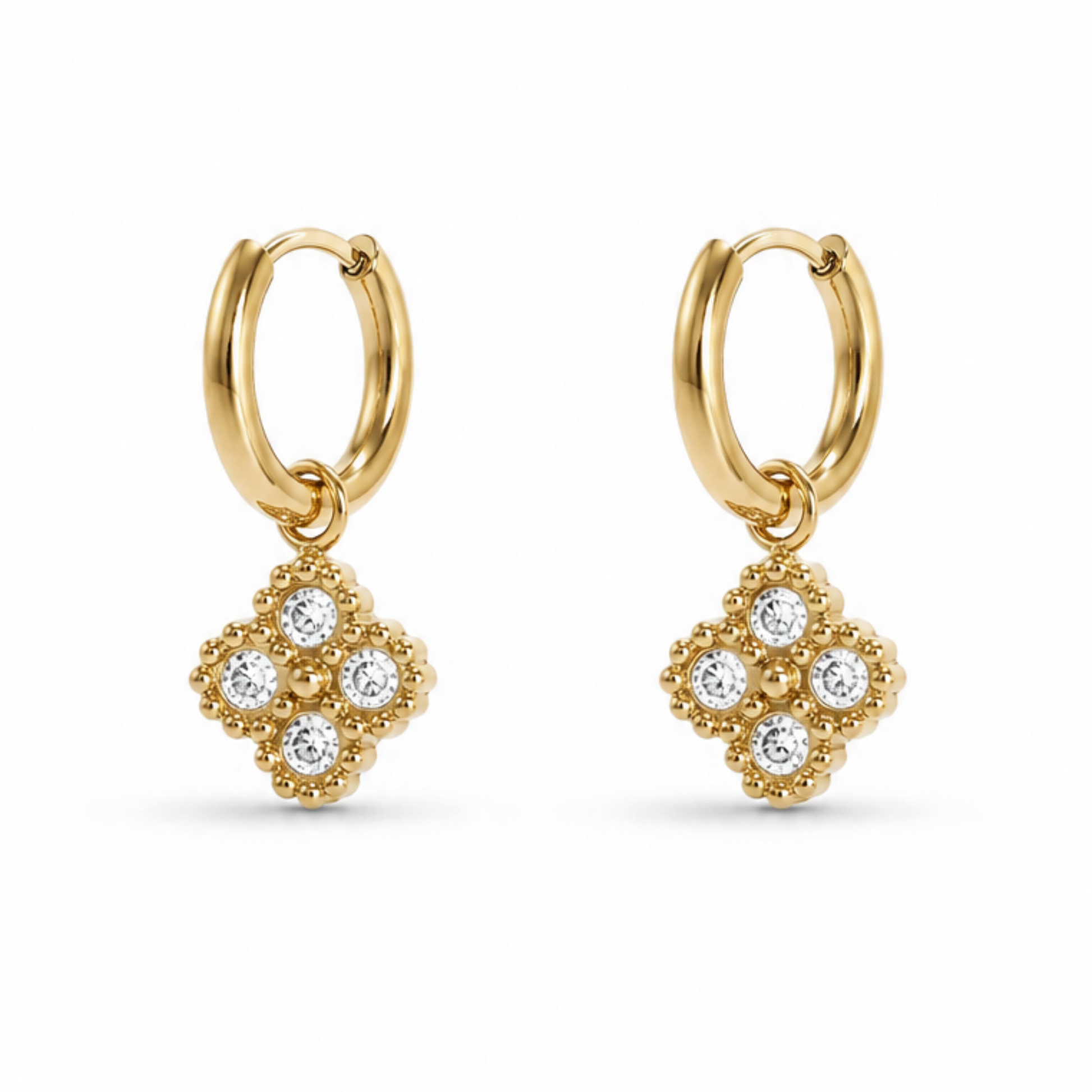 Ohrringe Damen Gold Orelia goldfarben - Detail Klappverschluss