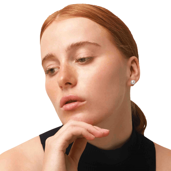 Ohrringe Ohrstecker mit Perle weiss 8mm