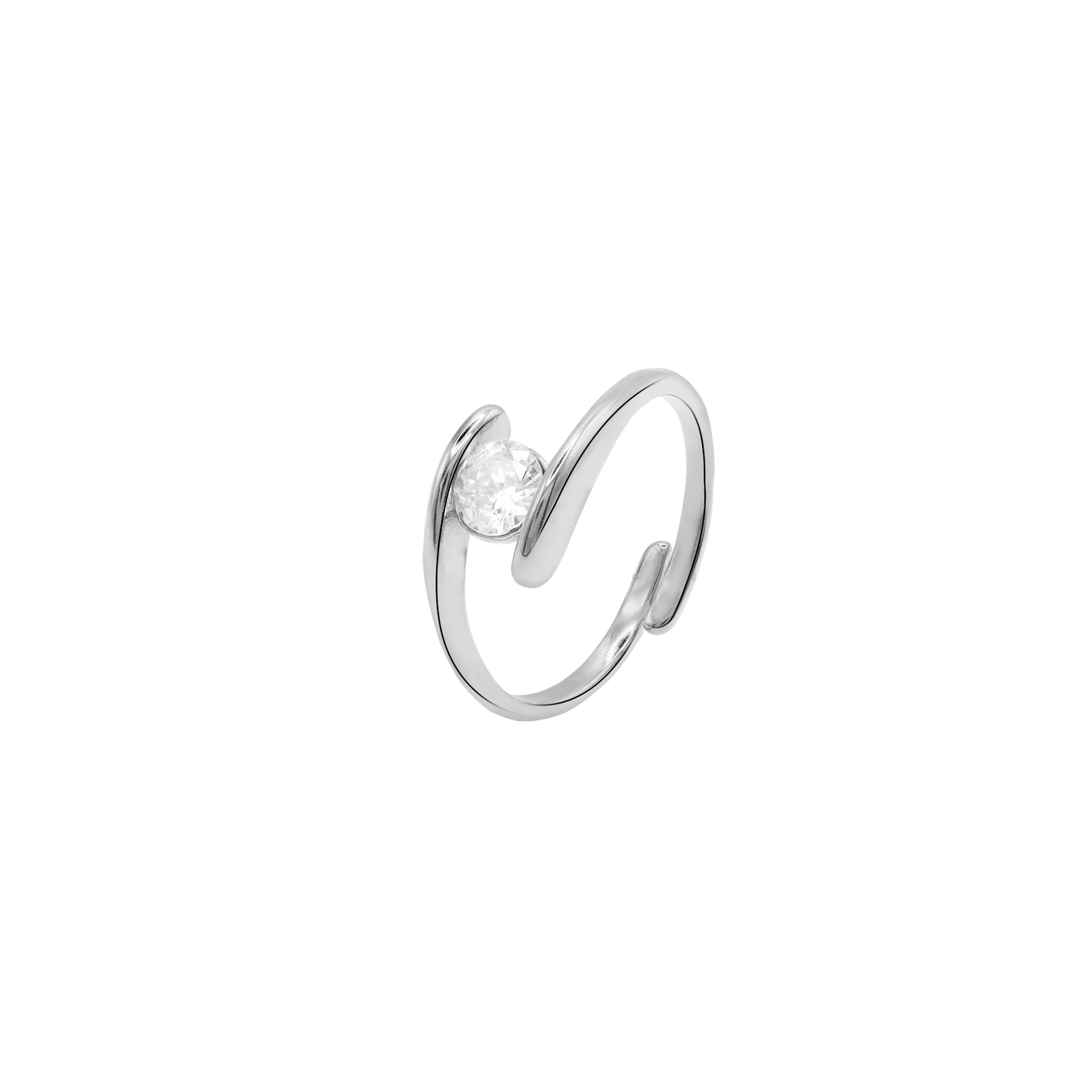 Ring Damen Silber Kalina in Silber – Detailansicht der Steinfassung
