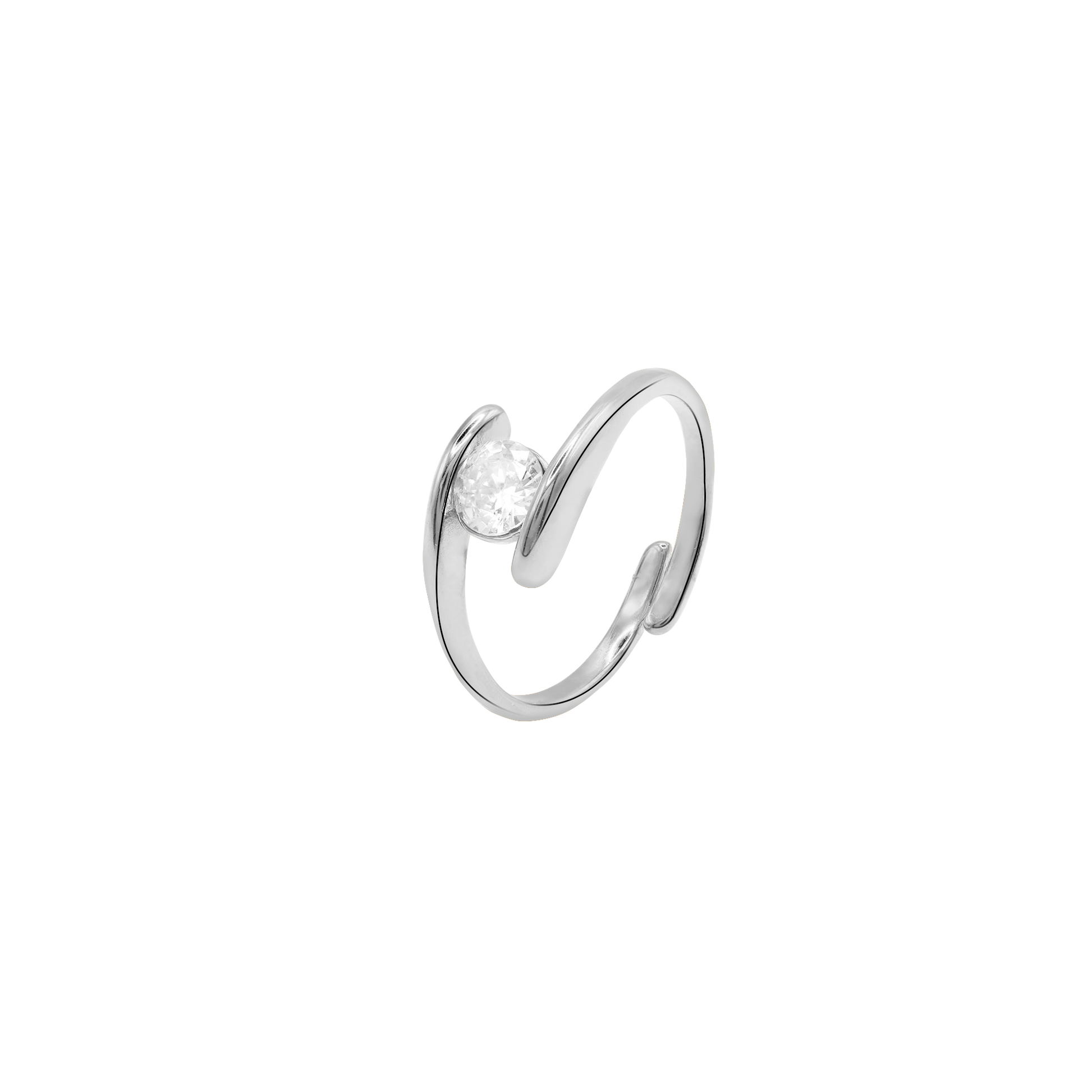 Ring Damen Silber Kalina in Silber – Detailansicht der Steinfassung