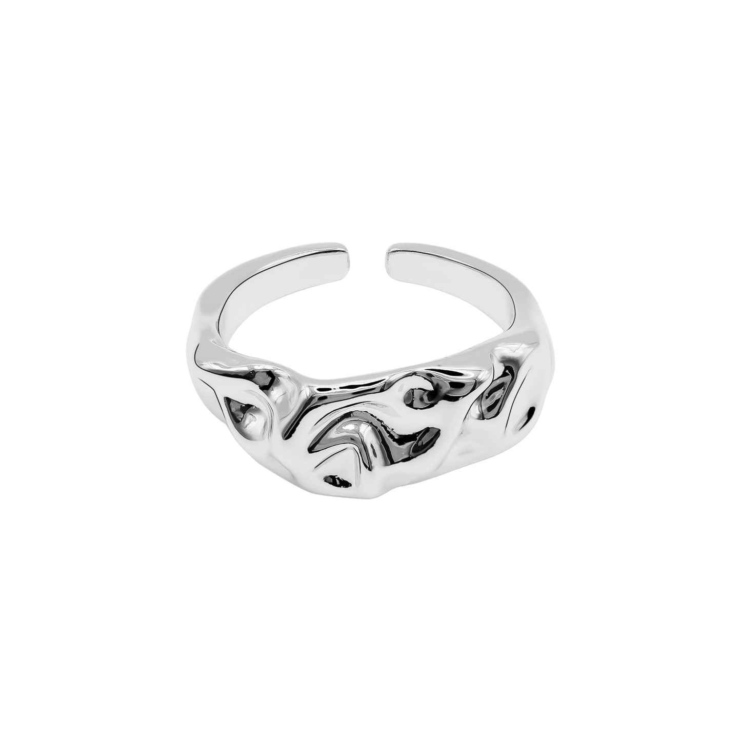 Ring Damen Edelstahl Celeste in Silber - offener Wellenring von Heideman