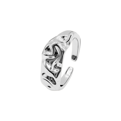 Ring Damen Edelstahl Celeste Silber - Detail der offenen Form
