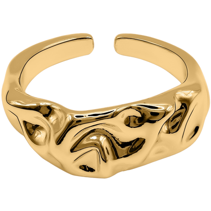 Ring Damen Edelstahl Celeste in Gold - offener Wellenring von Heideman
