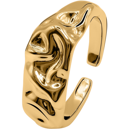 Ring Damen Edelstahl Celeste Gold - Detail der offenen Form