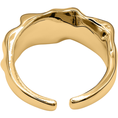 Damen Ring Celeste in Gold gestylt zum Outfit - Heideman