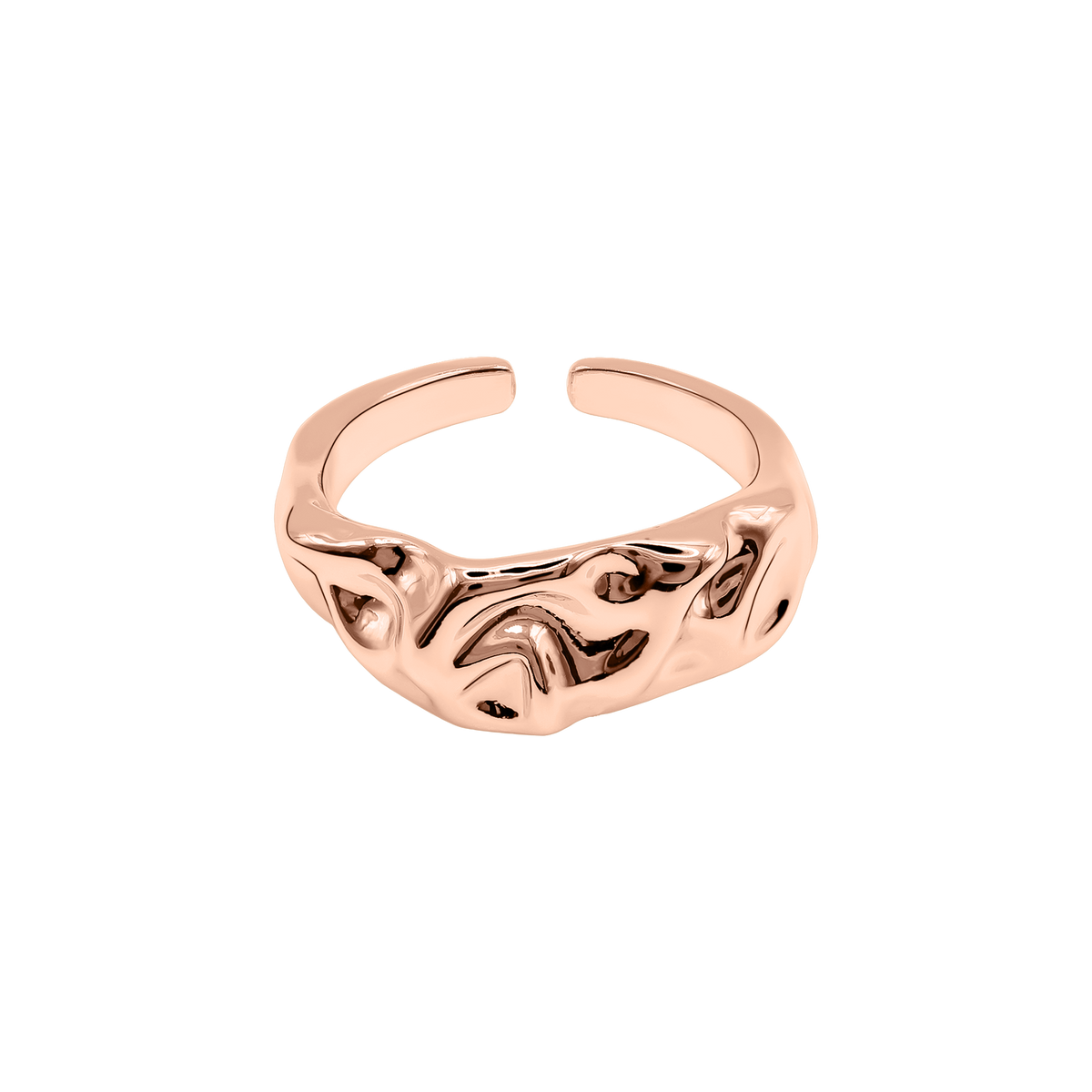 Ring Damen Edelstahl Celeste in Rosé - offener Wellenring von Heideman