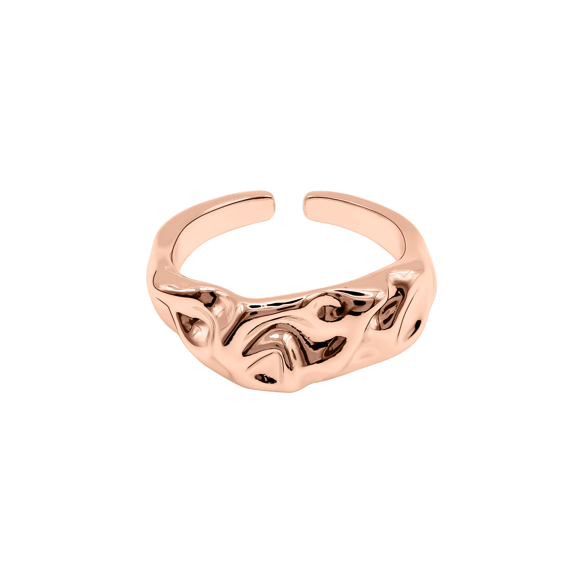 Ring Damen Edelstahl Celeste in Rosé - offener Wellenring von Heideman