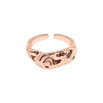 Ring Damen Edelstahl Celeste in Rosé - offener Wellenring von Heideman