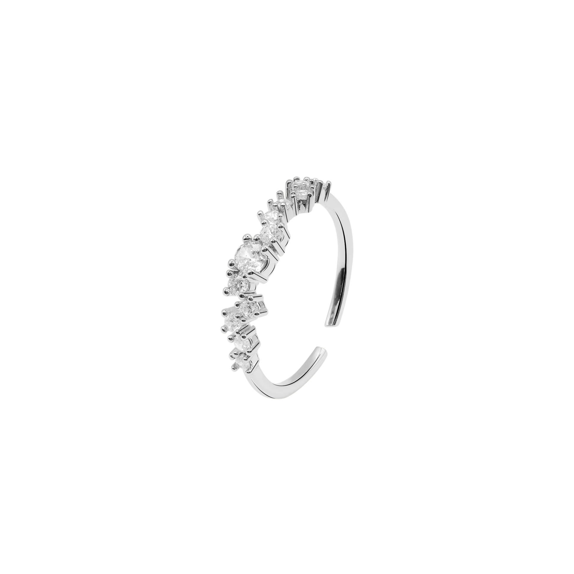 Ring Damen Edelstahl Ottavia in Silber - offene Form im Detail