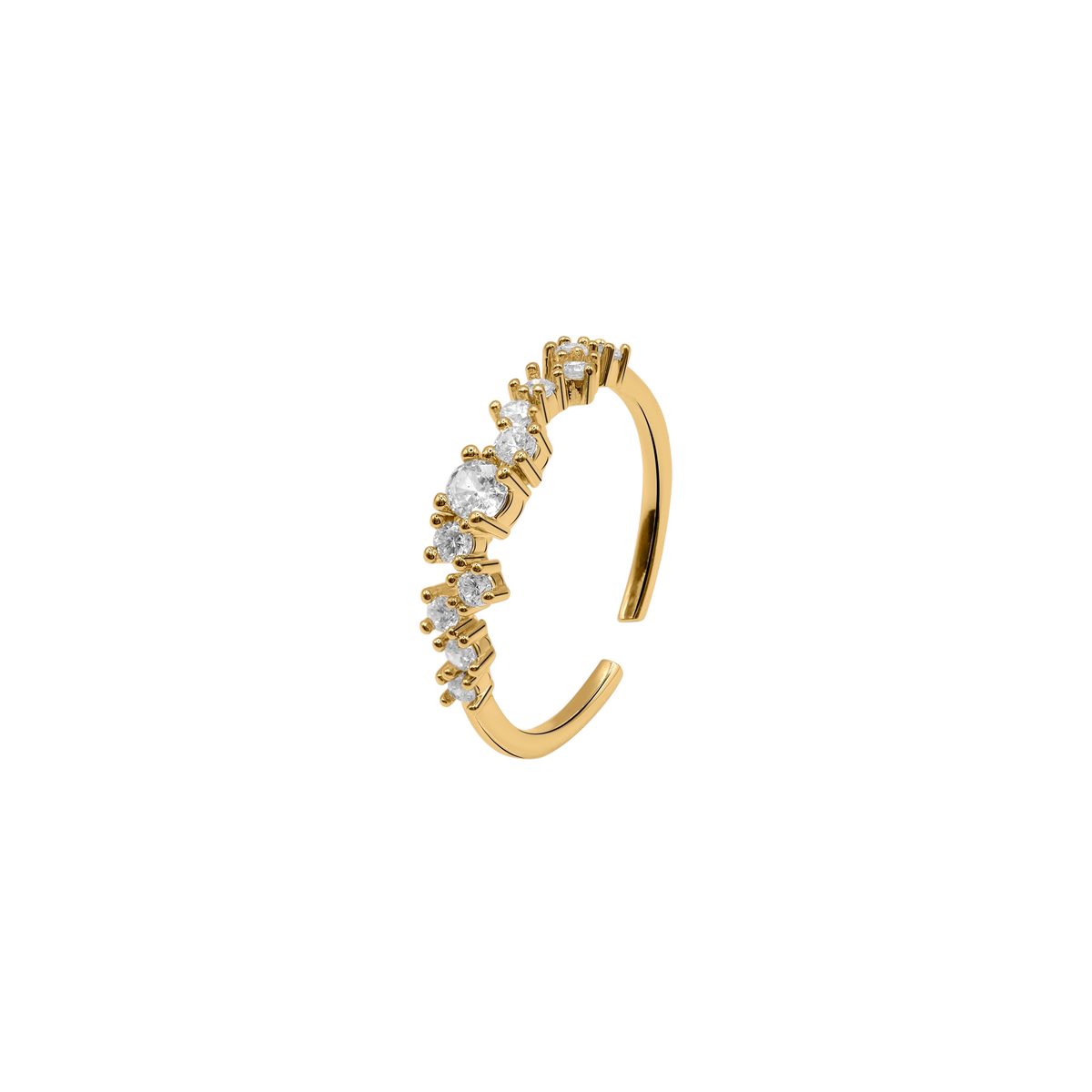 Ring Damen Edelstahl Ottavia in Gold - offene Form im Detail