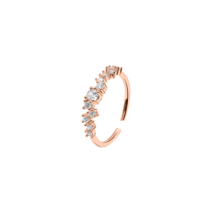 Ring Damen Edelstahl Ottavia in Rosé - offene Form im Detail