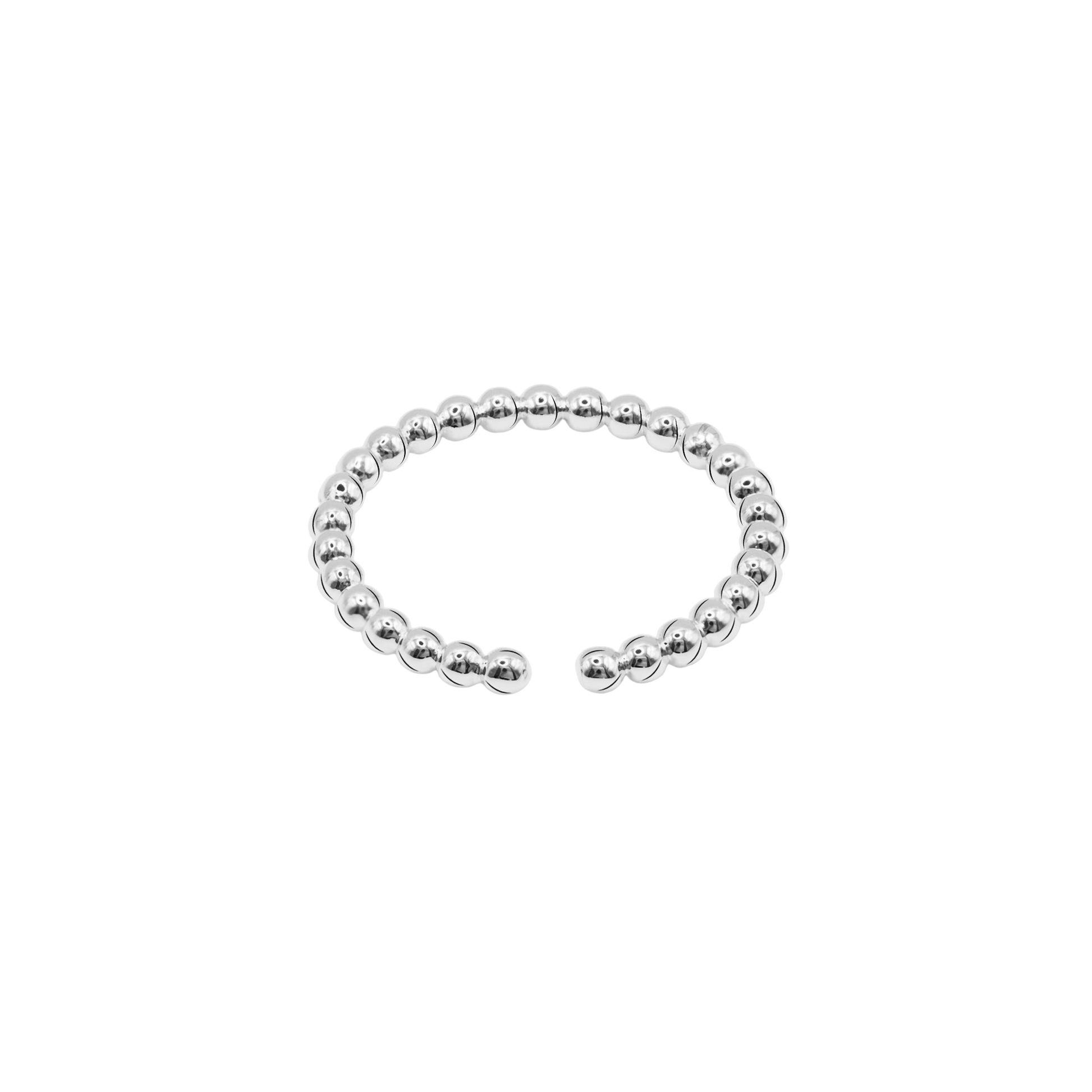Ring Damen Edelstahl Isotta in Silber gestylt mit weiterem Schmuck