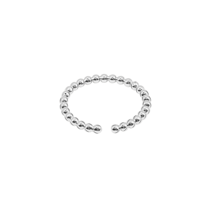 Ring Damen Edelstahl Isotta in Silber gestylt mit weiterem Schmuck