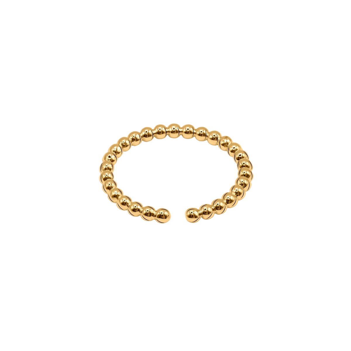 Ring Damen Edelstahl Isotta in Gold gestylt mit weiterem Schmuck