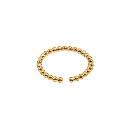 Ring Damen Edelstahl Isotta in Gold gestylt mit weiterem Schmuck