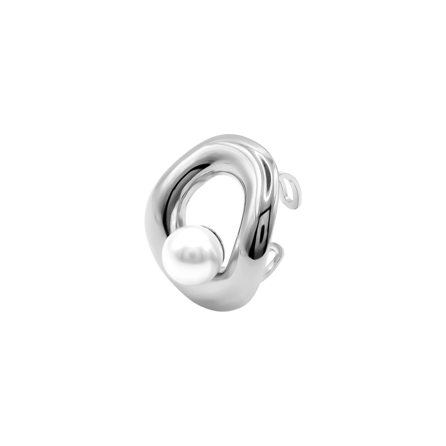 Ring Damen Edelstahl Aveline Silber - Detail der Ringschiene