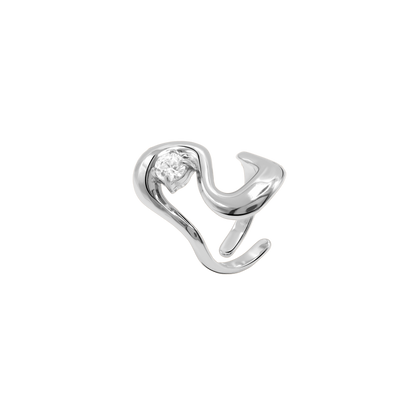 Ring Damen Edelstahl Arife Silber - Seitenansicht im Detail